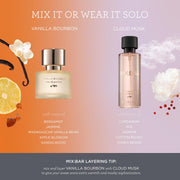 MIX:BAR Vanilla Bourbon Eau De Parfum, Warm Vanilla Bean and Oak-Infused Bourbon Blend, 1.7 fl oz