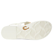 OluKai La'T T-Bar Sandals for Ladies - White Sand/White Sand - 6M
