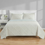 Mainstays MSD466170522007 Diamond Pinsonic Quilted Pillow Sham, Beige, Standard/Queen, 2 Pack, All Ages