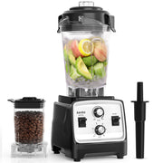 Aeitto WM-HS228D-Silver-01 85 Oz. Large Capacity, 1800W 2-in-1 Blender & Grinder Combo Blender, Silver