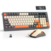 ZIYOU LANG T96 Wireless Gaming Keyboard and Mouse Combo, Dual Bluetooth and 2.4G, RGB Backlit Mechanical Feeling Keyboard with Smart Display and Multimedia Knob, 4000 DPI Gaming Mouse