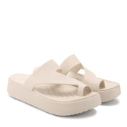 Crocs Women's Getaway Toe Loop Platform Sandals, LiteRide Foam Footbed, Sandstone, Size 11, 210834-0LH-W11