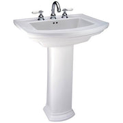24 X 19 4 Pedestal Lavatory ONLY BARRET White