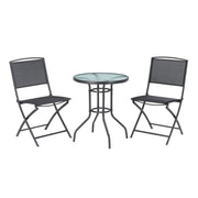 Mainstays Albany Lane 3 Piece Bistro Set, Black - Durable