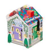 Melissa & Doug 2505 Take-Along Wooden Doorbell Dollhouse Keys, 4 Poseable Wooden Dolls