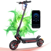 IScooter Electric Scooter, 750W Motor, Foldable Aluminum Alloy Frame, 9.3-Inch Off-Road Tires, Turn Signals, 35-45km Range, 25MPH Top Speed, App Lock Security