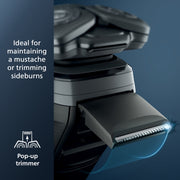 Philips S5820/81 Norelco Shaver 5200 Rechargeable Wet & Dry Rotary Electric Shaver with Pop-Up Trimmer, USB Charging,