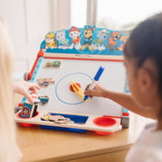 Melissa & Doug PAW Patrol Wooden Double-Sided Tabletop Art Center Easel with Magnetic Dry-Erase Board, Chalkboard, Art Supplies, Foldable Design, 33 Pieces, 6073580