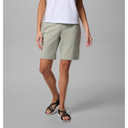 Columbia Women's All Seasons Long Shorts, UPF 50 Sun Protection, OMNI-SHIELD Stain Repellent, Mid-Rise Comfort Stretch, Safari Green, Medium, 211481
