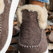 ScarletteEmmy Womens Faux Fur Lined Winter Ankle Booties, Warm Micro Suede, Memory Foam Cushion, Anti-Slip Rubber Sole, Brown