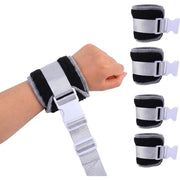Pukitry 4-Pack Medical Restraint Straps, Soft Padded Wrist and Ankle Limb Holders with Adjustable Straps and Quick Release Buckles, Black