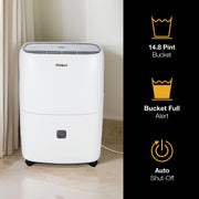 Whirlpool WHAD501DW 50-Pint Portable Dehumidifier, White