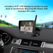 Armor All USB Solar Powered Vehicle Backup Camera with 4.3-Inch LCD Display, Wireless License Plate Mount, Adjustable Parking Guidelines, Weather-Resistant ABC2-1003-BLK