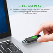 Kootion USB Flash Drive, 64GB Retractable Slide, USB 2.0, Multicolor, 5 Pack, U20064GBmulticolor5
