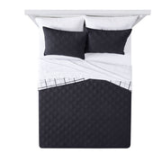 Mainstays Emmett Plaid Black Quilt  Full/Queen