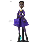Mattel Monster High x Wednesday Bianca Barclay Collectible Doll with Nevermore Academy Uniform, Siren Amulet, Backpack, Platform Boots, and Display Stand