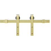 Signature Hardware HBD5000X120CHBS Hal 120 Inch Barn Door Track and Hardware Set Hardware Champagne Brass Sliding Door