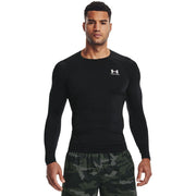 Under Armour HeatGear Compression Long-Sleeve Shirt for Men - Black/White - MT