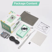 Wednkoly WED-60388 Digital Camera Kids Camera FHD 1080P 44MP Vlogging Camera with 16X Digital Zoom, Green