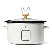 Beautiful 4Qt Slow Cooker with Touch-Activated Display White Icing by Drew Barrymore