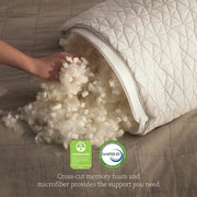 Coop Original Adjustable Pillow with Cool Side Pillowcase, White