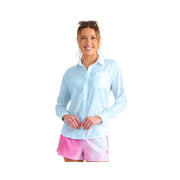 Huk Tide Point Oversized Long-Sleeve Shirt - Coastal Drift - M