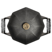 FINEX DL5-10001 Cast Iron Collection 5 qt. Octagon Cast Iron Dutch Oven in Black with Lid