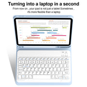 Aoub Keyboard Case for iPad 11th Generation 11 in, 10th Generation 10.9 in, Magnetic Detachable Bluetooth Keyboard, Pencil Holder, Rechargeable, Blue
