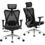 SIHOO M57-M111 Mesh High Back Desk Chair Computer Chair with Headrest, Black