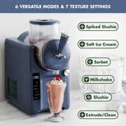 GreenPan Frost Ice Cream and Frozen Drink Maker, Built-In Compressor, 2-Quart Capacity, 6 Modes, 7 Texture Settings, Gray