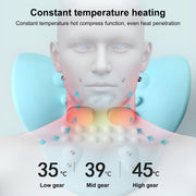 INSMART Neck Massager with EMS Pulse Technology, 6-Level Intensity, Magnetic Heat Massage, Portable Cervical Relief, Blue