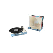 Victrola VSC-725SB-LBL Re-Spin Sustainable Bluetooth Suitcase Record Player- Light Blue