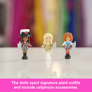 Polly Pocket Micro Dolls and Playset Collector Compact with Clueless Movie Design, Heart-Shaped, Includes Car, Hat, Phones, Portable Playset