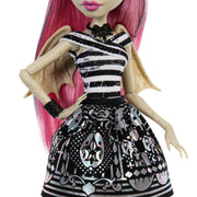 Mattel Monster High Rochelle Goyle Doll, Collectible Creeproduction with Posable Joints, Doll Stand, Diary, Pet Gargoyle Griffin Roux, Multicolor, JHK57