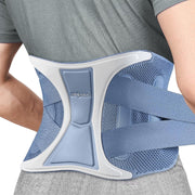 NEENCA Back Brace Adjustable Lumbar Support Belt with Patented Bionic Support System, Blue, Size M
