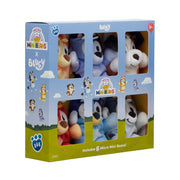 Build-A-Bear Micro Mini Beans Bluey Plush 6 Pack Collection, Blue, Recycled Polyester