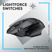 Logitech 910-006178 G502 X LIGHTSPEED Wireless Gaming Mouse, Black