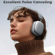 VEAT00L Bluetooth Headphones Over Ear, 65-Hour Playtime, 90% Bass Boosted, Lightweight, Four Noise Cancelling Microphones, Low Latency, Gold