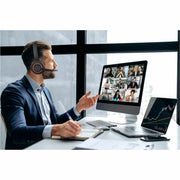 Morpheus 360 Sanctuary Wireless Noise Canceling UC Headset with Boom Microphone, Bluetooth Stereo, Over-the-Head On-Ear, Black, HS6750ANC