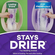 Always Discreet MaxiProtect Adult Diapers for Women, Maximum Plus Absorbency, Scented, Size L, 64 Count