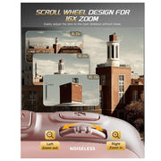 K200 Digital Camera, 64MP IMX230 Sensor, 4K Ultra HD Video, 16X Digital Zoom, Autofocus, 3-Inch LCD, Pink, Includes 32GB SD Card