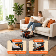 Edx Under Desk Elliptical Machine Portable Electric Leg Exerciser with Remote, 12 Resistance Levels, Orange, SI-TYJ25XK-OG