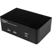 StarTech.com 2 Port DisplayPort Dual-Monitor KVM Switch, 4K 60Hz, USB Hub, Audio Support, Push Button Control, SV231DPDDUA2
