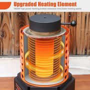 TOAUTO Electric Gold Melting Furnace, 1800W Heating, 3KG Graphite Crucible, Digital Temperature Control, Jewelry Casting Kit, Orange, TRF3000
