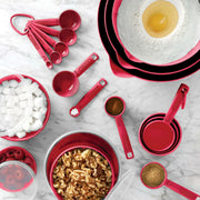 Farberware 5313631 23 Piece Plastic Baking Set with Mixing Bowls, Red