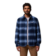 Columbia Windward II Button-Down Shirt Jacket, Fleece-Lined Sherpa, Regular Fit, Collegiate Navy Blurred Ombre, XL, 205477