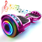 Tcdjtc Hover Off Road Board Electric Scooter, 400W Dual Motor, Pink, 9 MPH Max Speed - LED Lights
