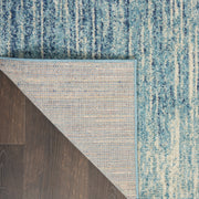 Nourison Passion Navy Light Blue Area Rug, Polypropylene, Loomed, Rectangle, 1 ft 10 in x 2 ft 10 in, PSN09