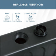 Better Homes & Gardens BH5708811816036 50lb Square Outdoor Fillable Wheeled Umbrella Base, Black