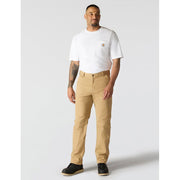 Carhartt Men's Relaxed Straight Rigby Dungaree Work Utility Pants, Rugged Flex Stretch, Dark Khaki, 35W x 30L, 102291-253